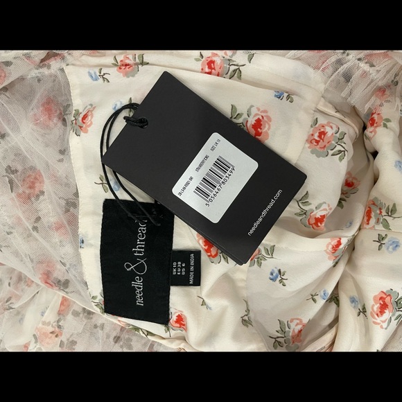 Needle &Thread BIJOU ROSE LONG SLEEVE BALLERINA DRESS - Picture 8 of 8